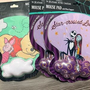 Disney Star-crossed Lovers and Pooh Mouse Pads - Purple and Pink